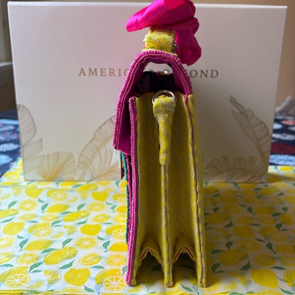 Pink Beaded Amalfi Lemon Handbag - Picture 10 of 16